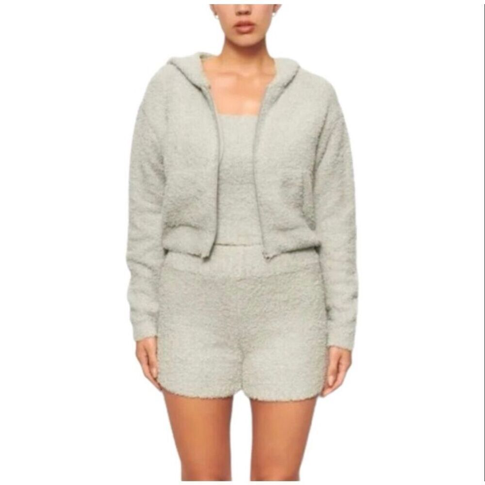 Skims Cozy Knit Zip Up Hoodie S/M